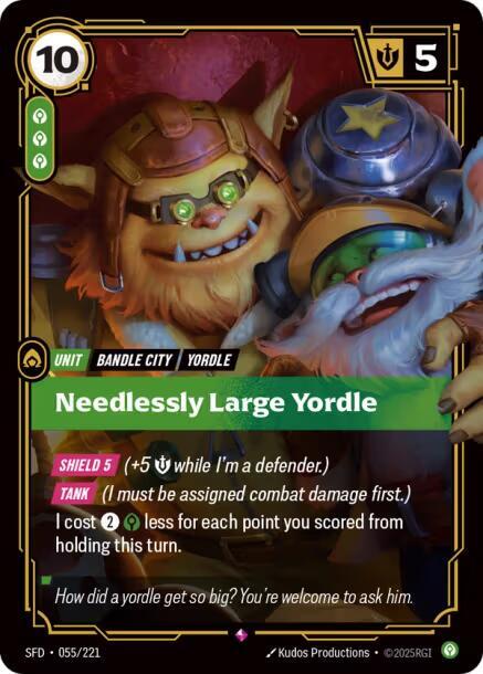 Needlessly Large Yordle 55/221 (Spiritforged)  - Foil