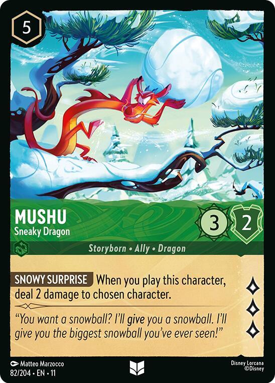 Mushu, Sneaky Dragon 82/204 (Winterspell) 