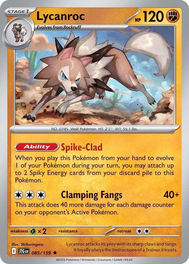 Lycanroc 085/159 (SV09: Journey Together)  - Holofoil