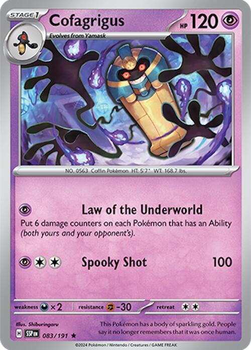 Cofagrigus 083/191 (SV08: Surging Sparks)  - Holofoil