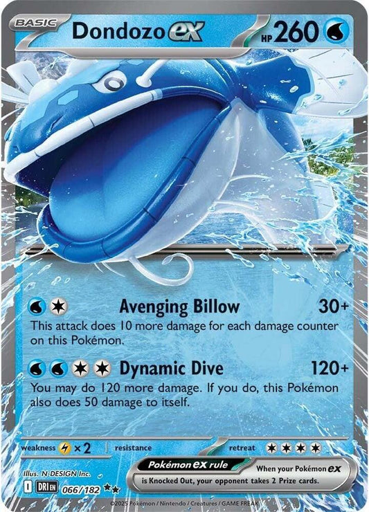 Dondozo ex 066/182 (SV10: Destined Rivals)  - Holofoil
