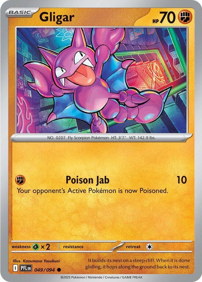 Gligar 049/094 (ME02: Phantasmal Flames)  - Reverse Holofoil