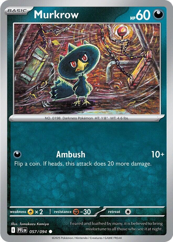 Murkrow 057/094 (ME02: Phantasmal Flames)  - Reverse Holofoil