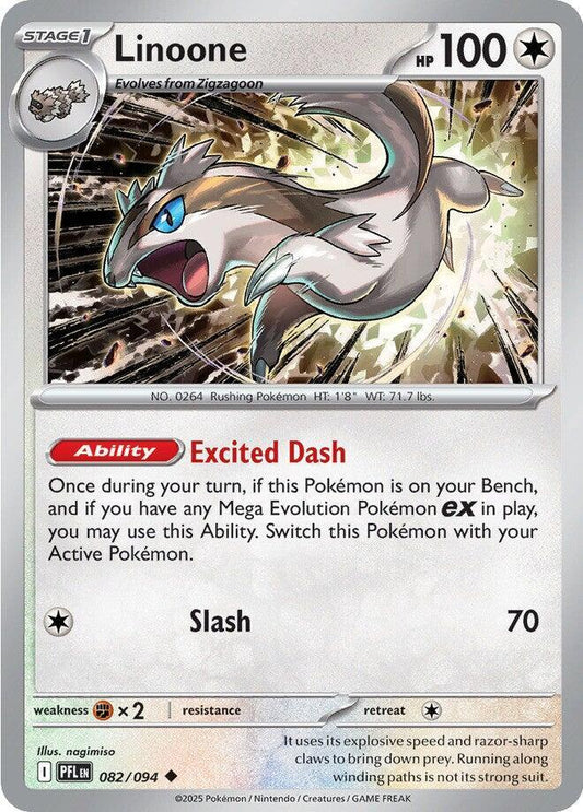 Linoone 082/094 (ME02: Phantasmal Flames) 