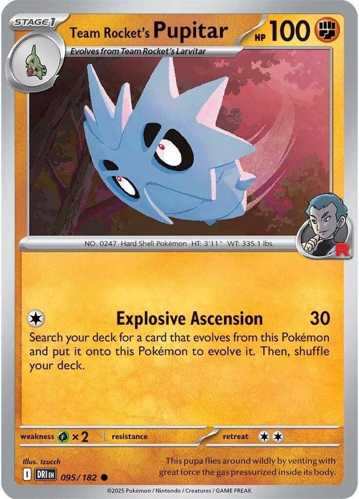 Team Rocket's Pupitar 095/182 (SV10: Destined Rivals) 