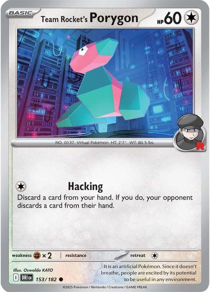 Team Rocket's Porygon 153/182 (SV10: Destined Rivals) 