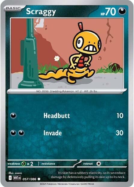 Scraggy 057/086 (SV: White Flare) 