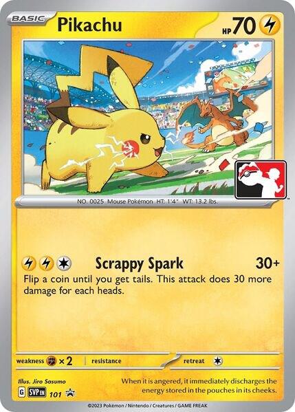 Pikachu Stamped 101 (SV: Scarlet & Violet Promo Cards) 