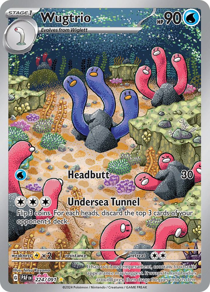 Wugtrio 224 091 224/091 (SV: Paldean Fates)  - Holofoil