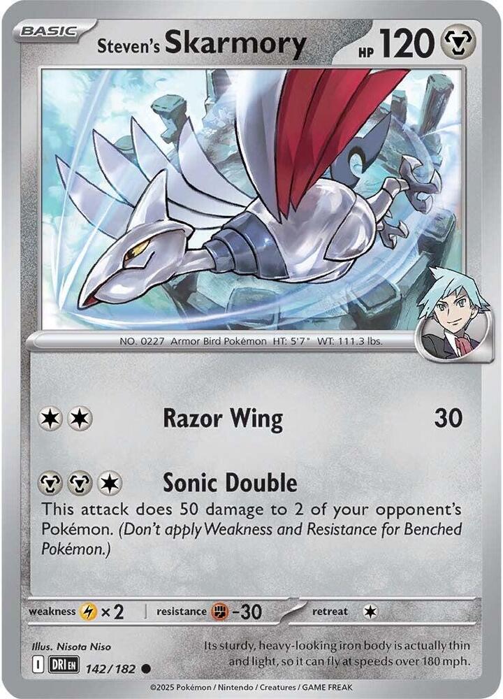 Steven's Skarmory 142/182 (SV10: Destined Rivals) 