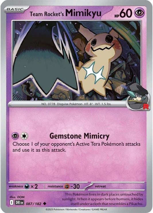 Team Rocket's Mimikyu 087/182 (SV10: Destined Rivals) 