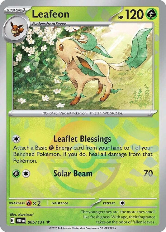 Leafeon 005/131 (SV: Prismatic Evolutions)  - Poke Ball Holofoil