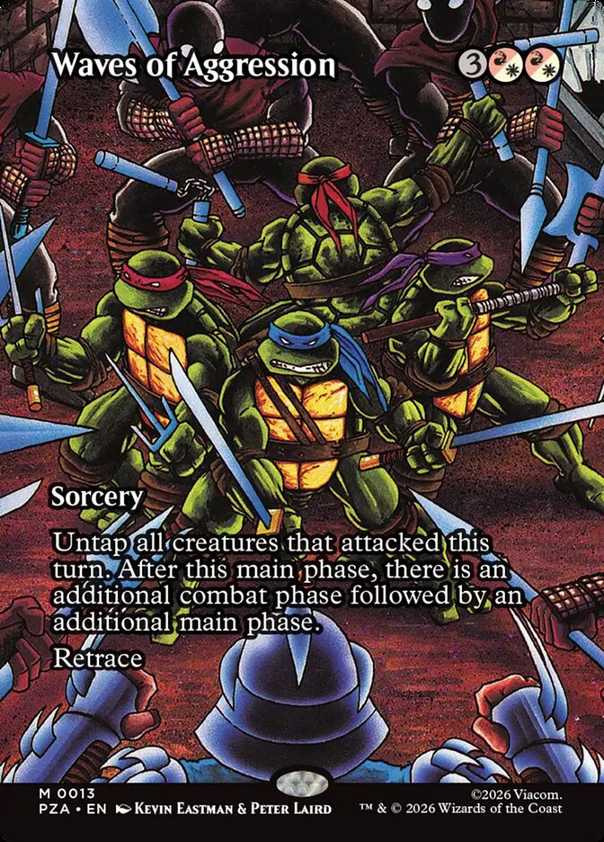 Waves of Aggression 13/20 (Teenage Mutant Ninja Turtles Source Material)  - Borderless Foil