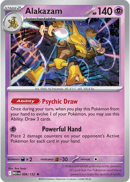 Alakazam 056/132 (ME01: Mega Evolution)  - Holofoil