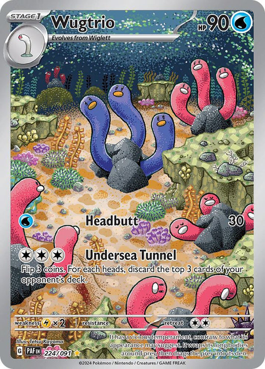 Wugtrio 224/091 (SV: Paldean Fates)  - Holofoil