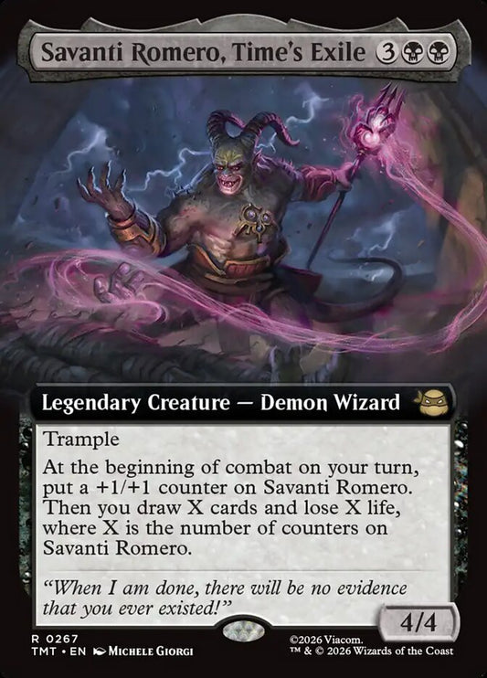 Savanti Romero, Time's Exile 267/260 (Teenage Mutant Ninja Turtles)  - Extended Art Foil