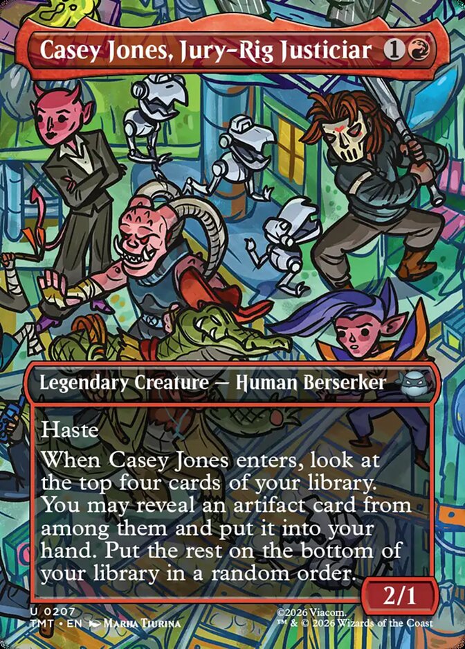 Casey Jones, Jury-Rig Justiciar 207/190 (Teenage Mutant Ninja Turtles)  - Borderless Foil