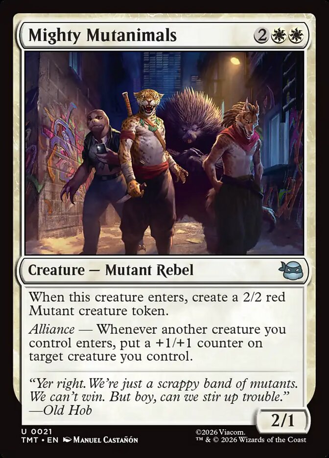 Mighty Mutanimals 21/190 (Teenage Mutant Ninja Turtles)  - Foil