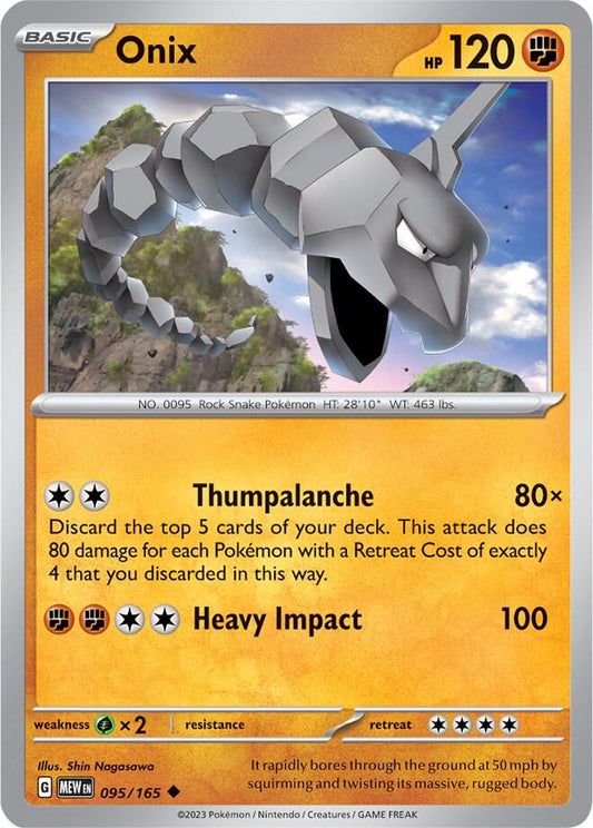 Onix 095/165 (SV: Scarlet & Violet 151) 