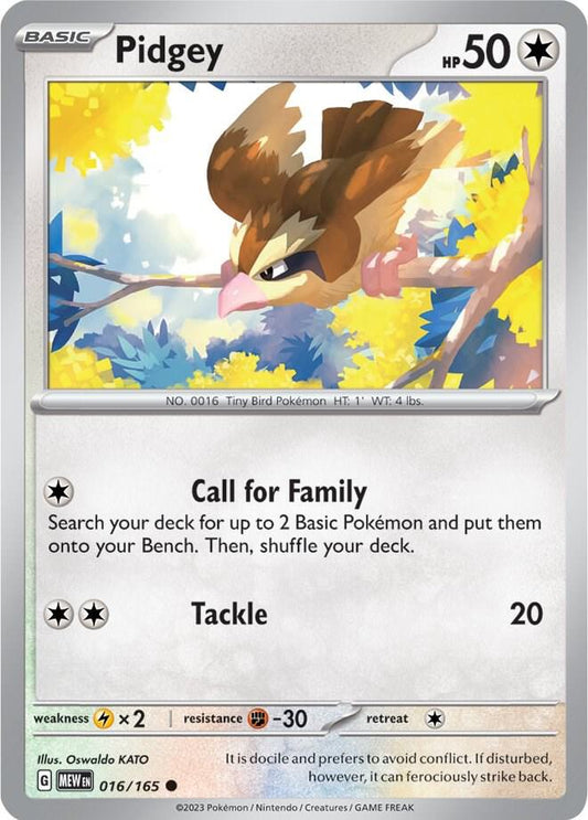 Pidgey 016/165 (SV: Scarlet & Violet 151) 