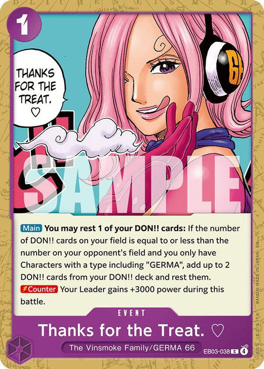Thanks for the Treat. EB03-038 (Extra Booster: One Piece Heroines Edition) 