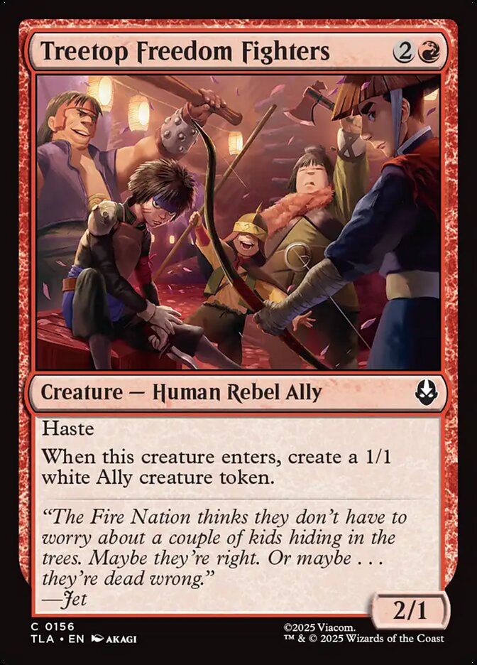 Treetop Freedom Fighters 156/286 (Avatar: The Last Airbender)  - Foil
