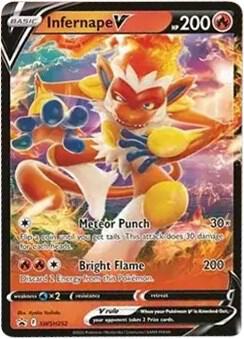 Infernape V SWSH252 (SWSH: Sword & Shield Promo Cards)  - Holofoil