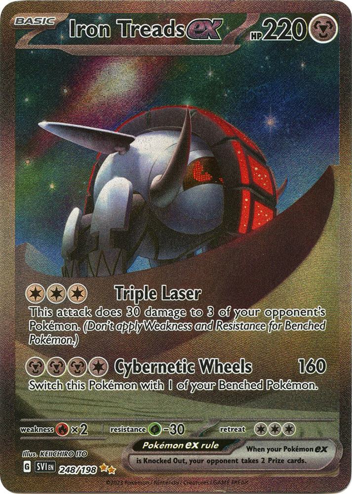 Iron Treads ex 248/198 (SV01: Scarlet & Violet Base Set)  - Holofoil