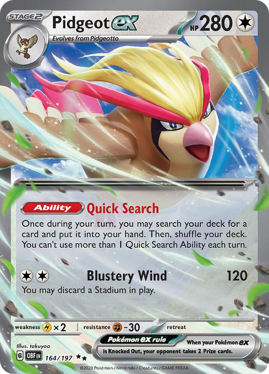 Pidgeot ex 164/197 (SV03: Obsidian Flames)  - Holofoil