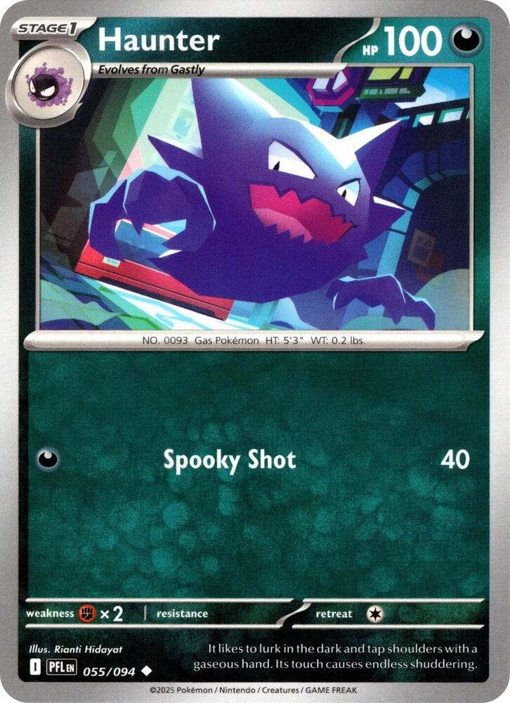 Haunter 055/094 (ME02: Phantasmal Flames)  - Reverse Holofoil