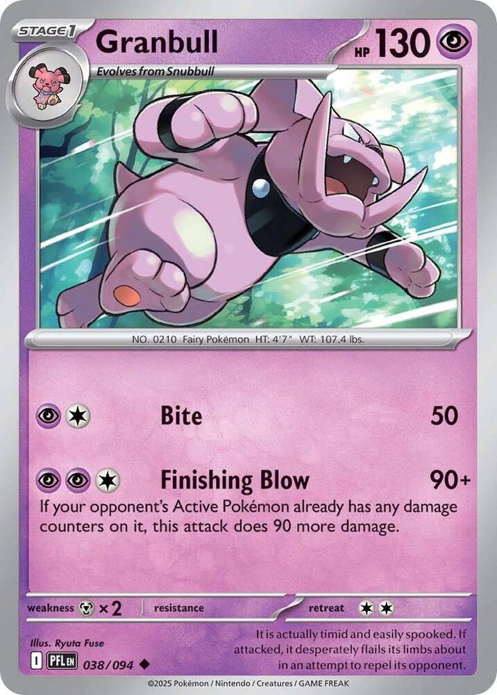 Granbull 038/094 (ME02: Phantasmal Flames)  - Reverse Holofoil