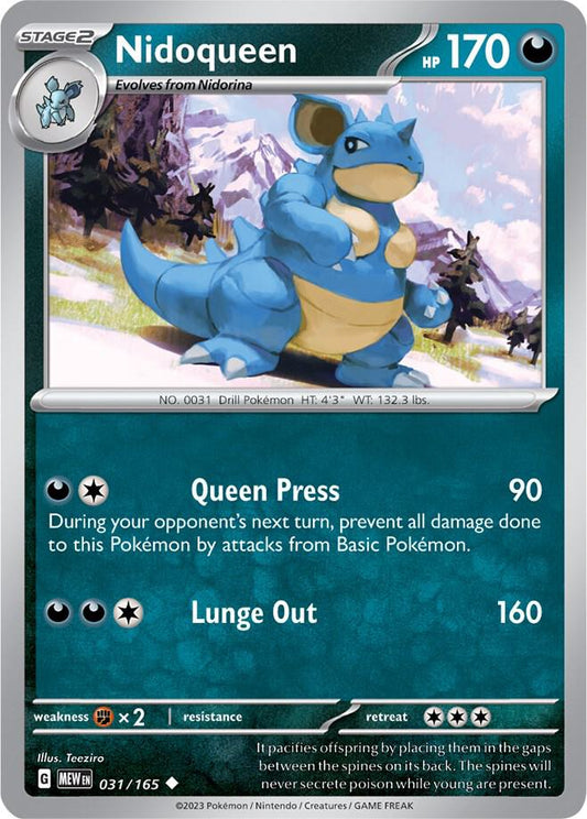 Nidoqueen 031/165 (SV: Scarlet & Violet 151) 