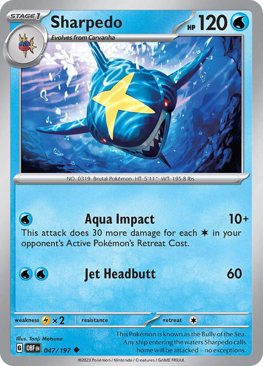 Sharpedo 047/197 (SV03: Obsidian Flames) 