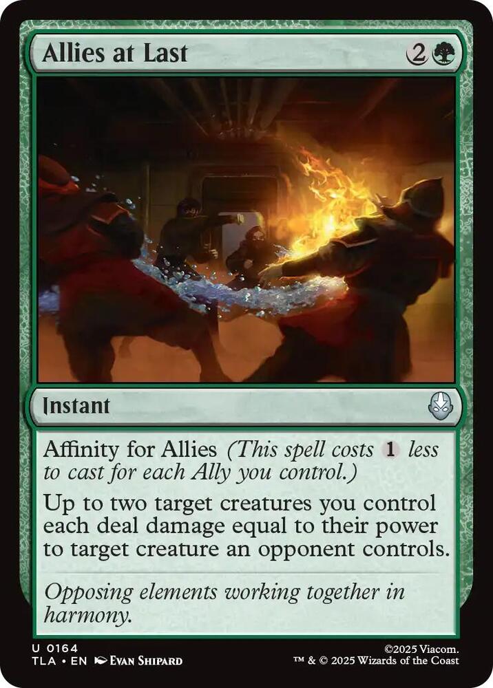Allies at Last 164/286 (Avatar: The Last Airbender)  - Foil