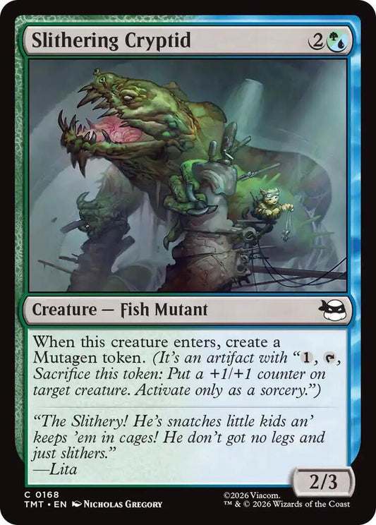 Slithering Cryptid 168/190 (Teenage Mutant Ninja Turtles)  - Foil