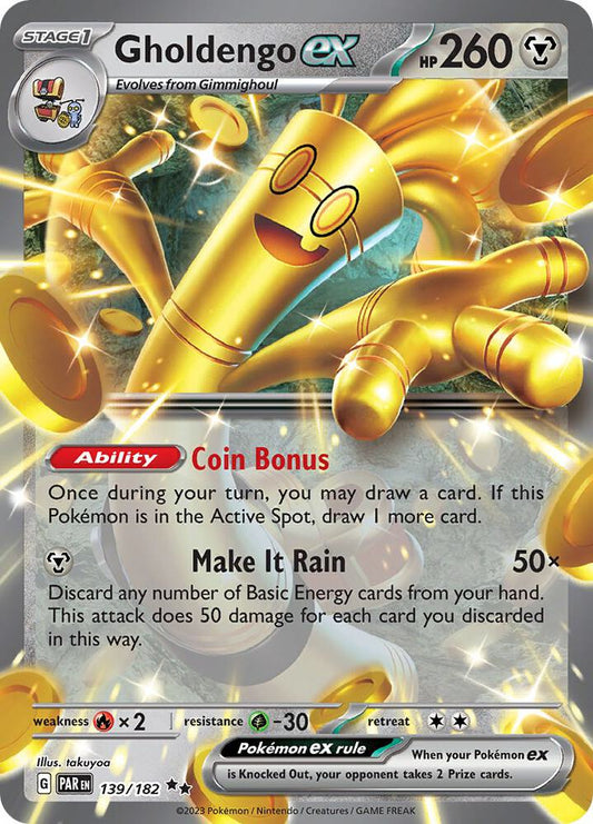 Gholdengo ex 139/182 (SV04: Paradox Rift)  - Holofoil