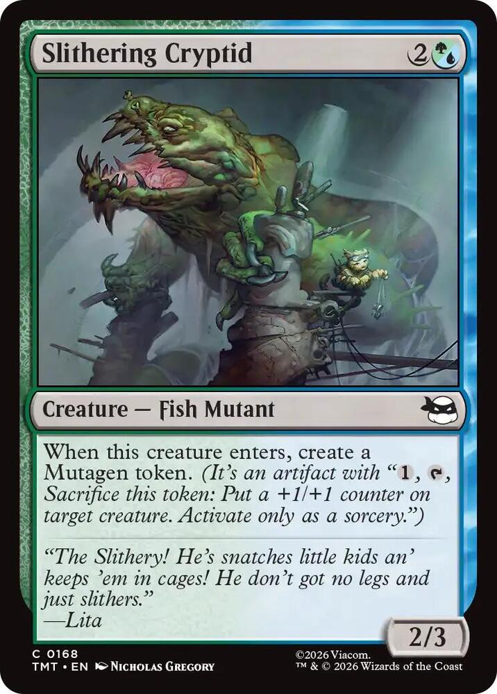 Slithering Cryptid 168/190 (Teenage Mutant Ninja Turtles)  - Foil