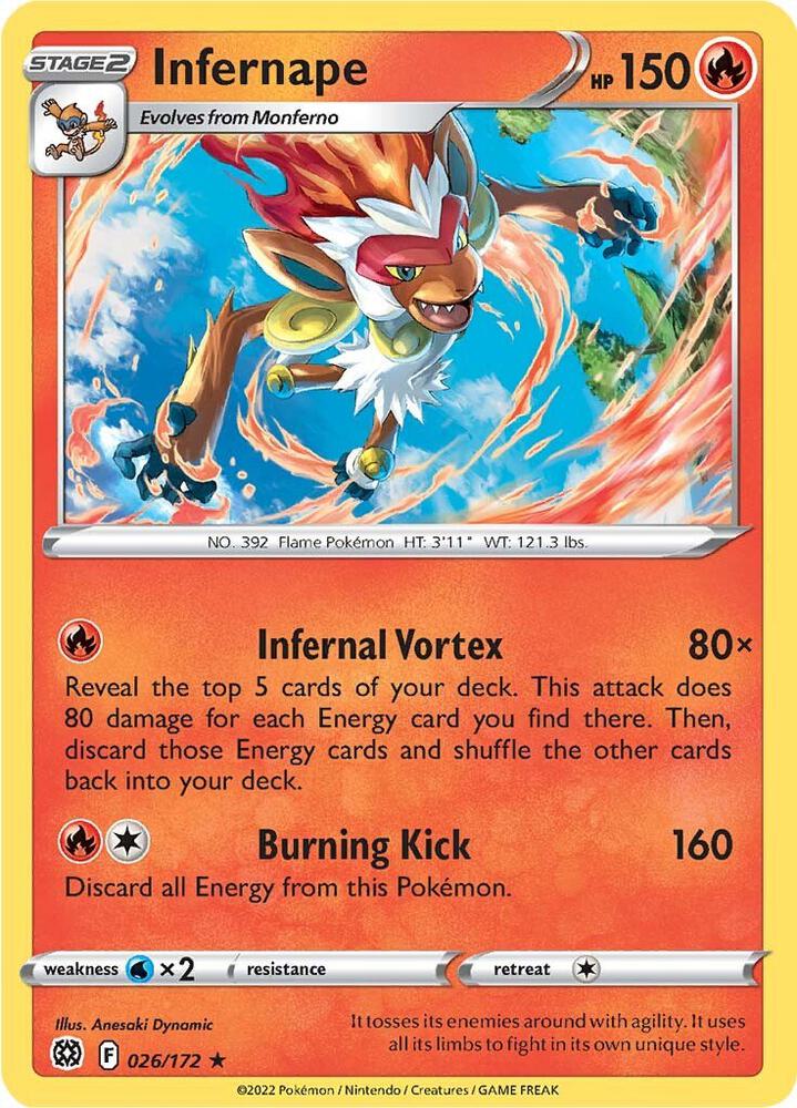 Infernape 026/172 (SWSH09: Brilliant Stars)  - Holofoil
