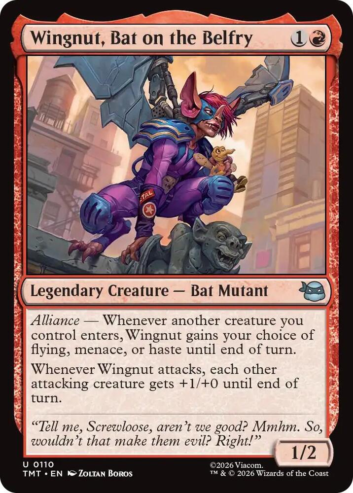Wingnut, Bat on the Belfry 110/190 (Teenage Mutant Ninja Turtles) 