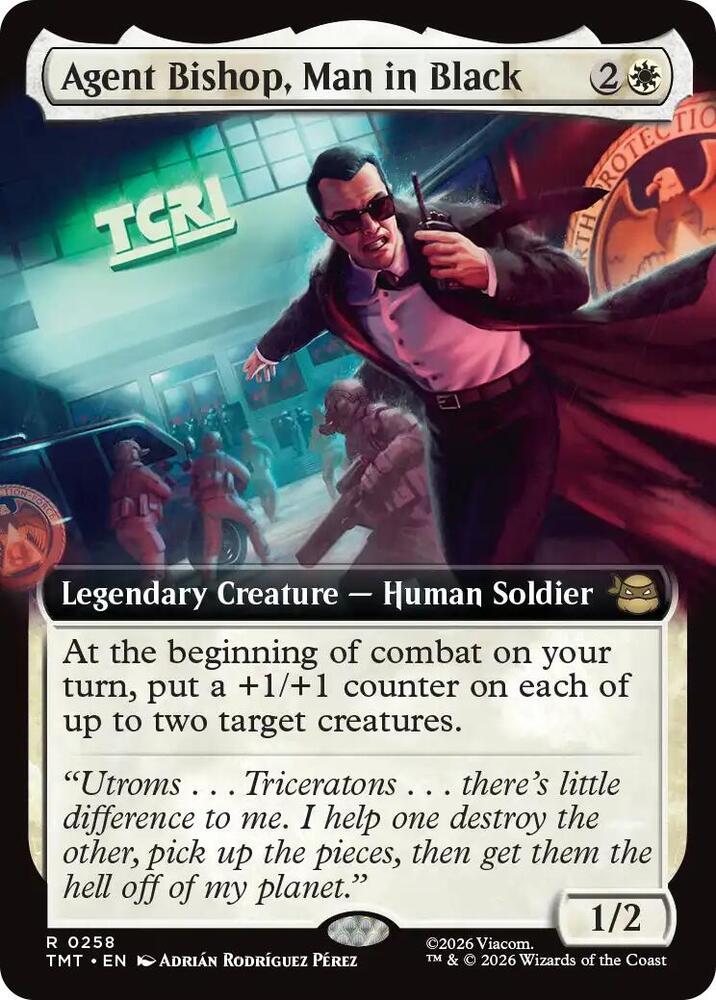 Agent Bishop, Man in Black 258/190 (Teenage Mutant Ninja Turtles)  - Extended Art 