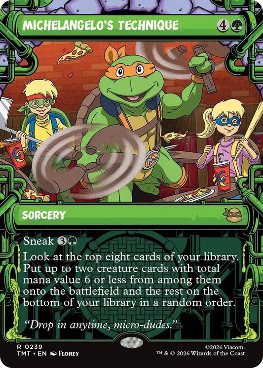Michelangelo's Technique 239/190 (Teenage Mutant Ninja Turtles)  - Showcase
