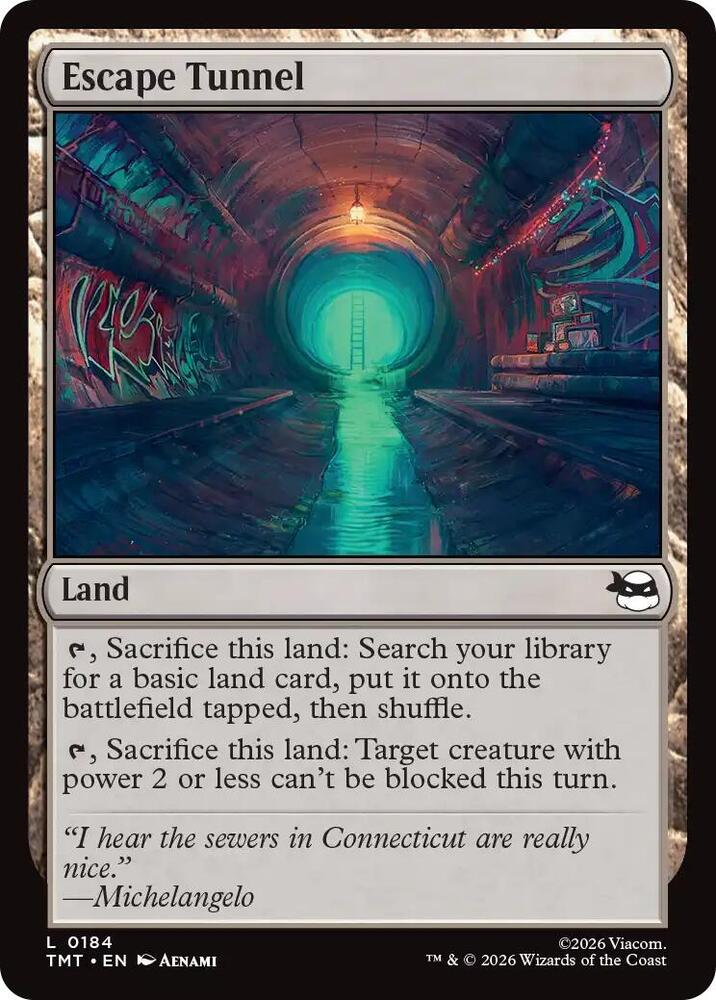Escape Tunnel 184/190 (Teenage Mutant Ninja Turtles)  - Foil