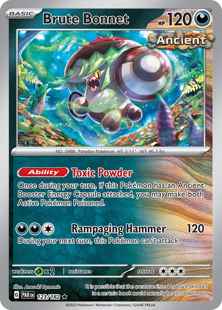 Brute Bonnet 123/182 (SV04: Paradox Rift)  - Reverse Holofoil