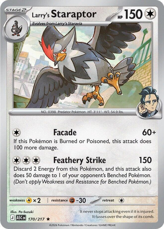 Larrys Staraptor 170 217 170/217 (ME: Ascended Heroes)  - Holofoil