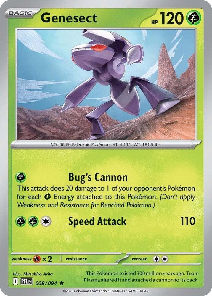 Genesect 008/094 (ME02: Phantasmal Flames)  - Reverse Holofoil