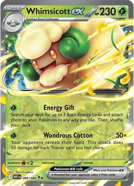 Whimsicott ex 005/086 (SV: White Flare)  - Holofoil