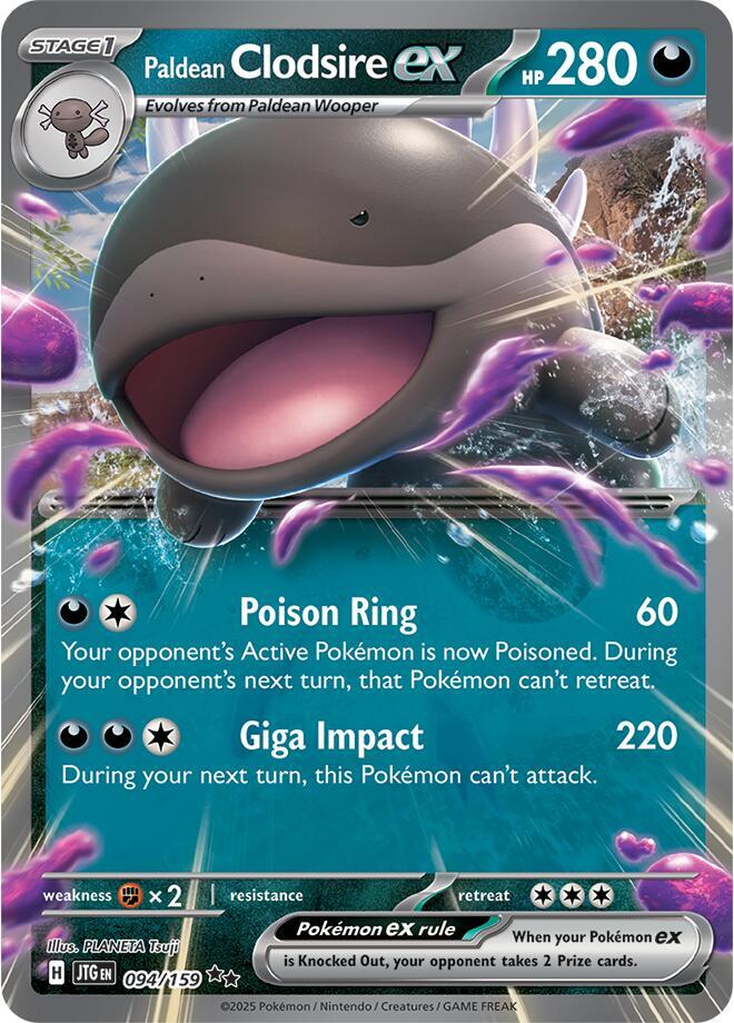 Paldean Clodsire ex 094/159 (SV09: Journey Together)  - Holofoil