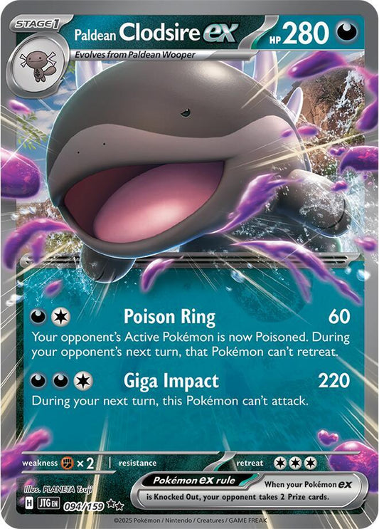 Paldean Clodsire ex 094/159 (SV09: Journey Together)  - Holofoil