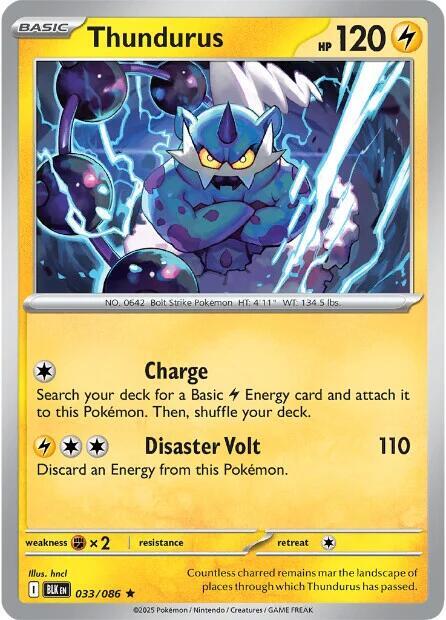 Thundurus 033/086 (SV: Black Bolt)  - Holofoil