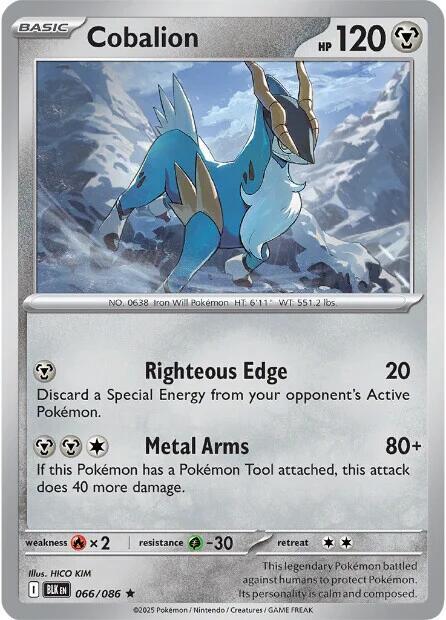 Cobalion 066/086 (SV: Black Bolt)  - Holofoil